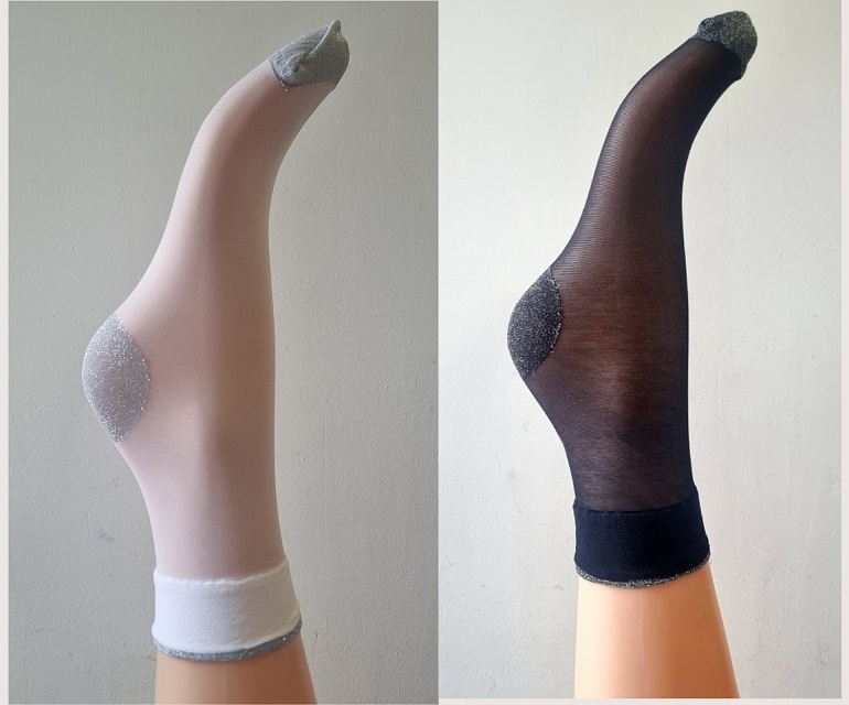 Calzino 1809 Lurex mintás bokafix