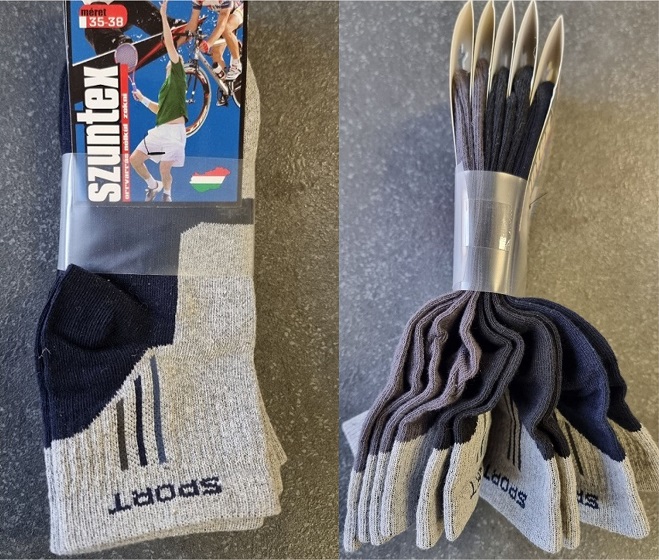 SZUNTEX Rövid Sportzokni 5pár/csomag
