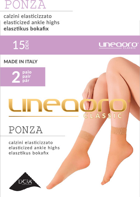 LINEAORO Ponza 15den elasztikus bokafix (2 pár)